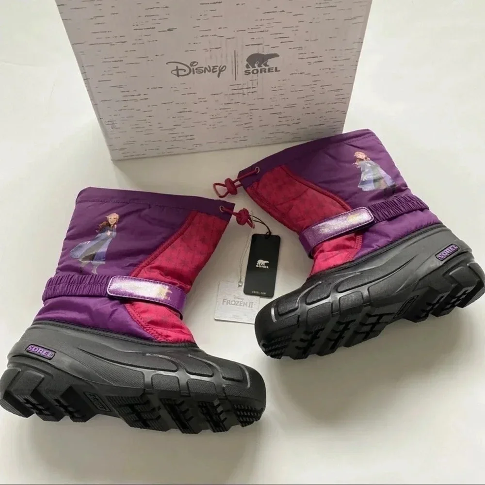 NEW Disney × Sorel Youth Flurry Frozen 2 Anna Winter Boot NIB Youth Wild Iris